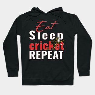 Eat sleep cricket repeat Hoodie